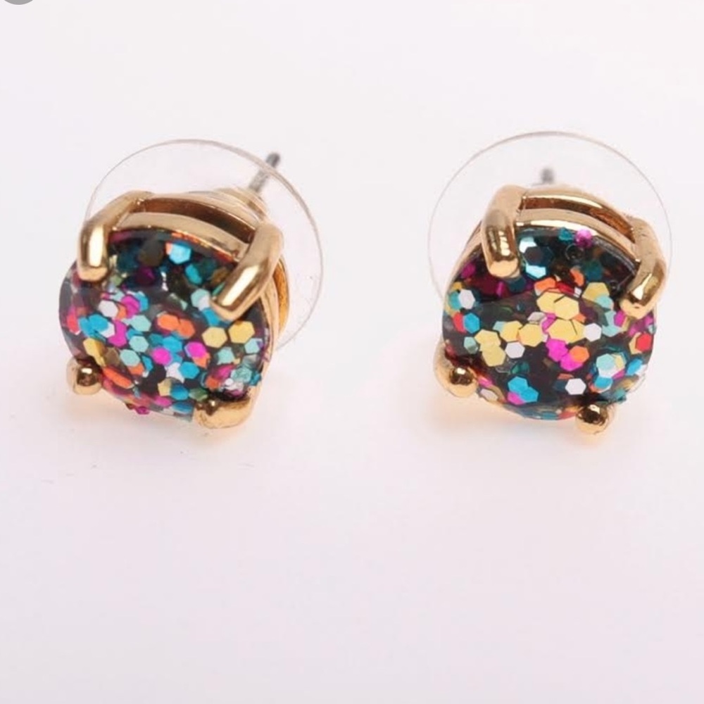 Glitter Kate Spade studded earrings